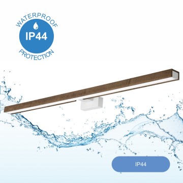 Brilagi - LED Łazienkowe oświetlenie lustra WOODY MIRROR LED/15W/230V 90 cm IP44 dąb orzech/biały