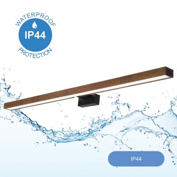 Brilagi - LED Łazienkowe oświetlenie lustra WOODY MIRROR LED/15W/230V 90 cm IP44 dąb wiśnia/czarny