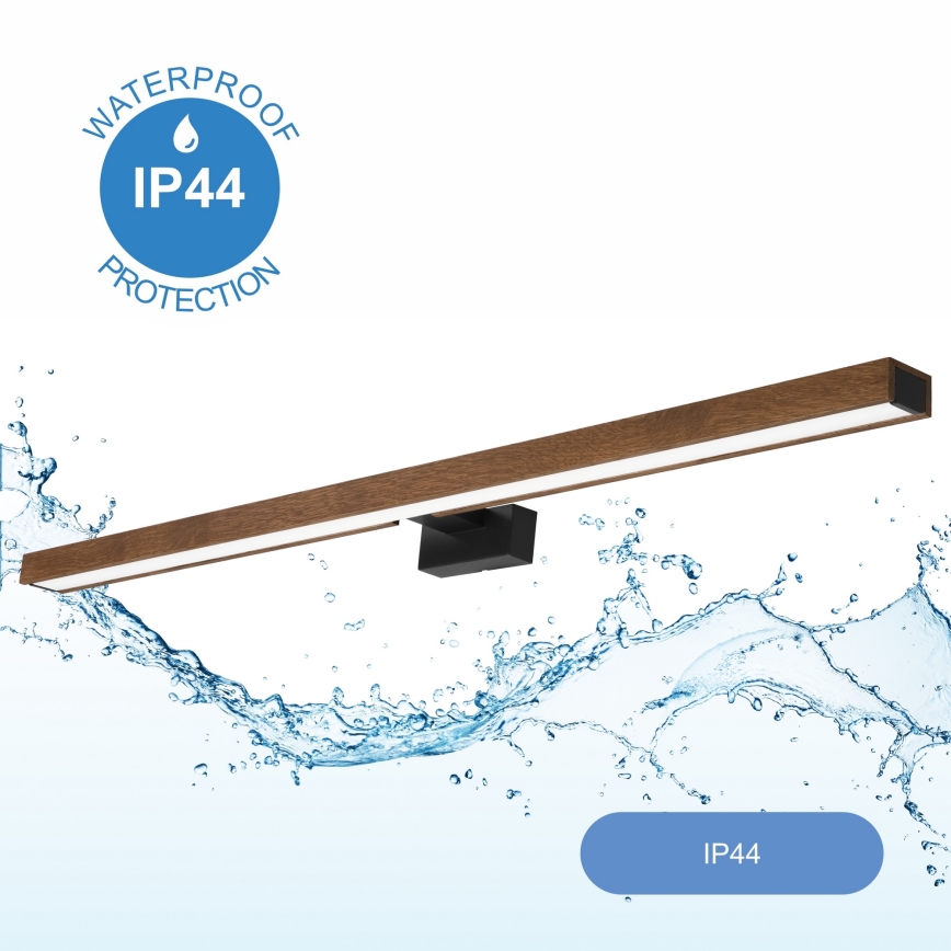Brilagi - LED Łazienkowe oświetlenie lustra WOODY MIRROR LED/15W/230V 90 cm IP44 dąb wiśnia/czarny