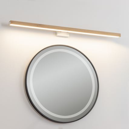 Brilagi - LED Łazienkowe oświetlenie lustra WOODY MIRROR LED/15W/230V 90 cm IP44 dąb/biały