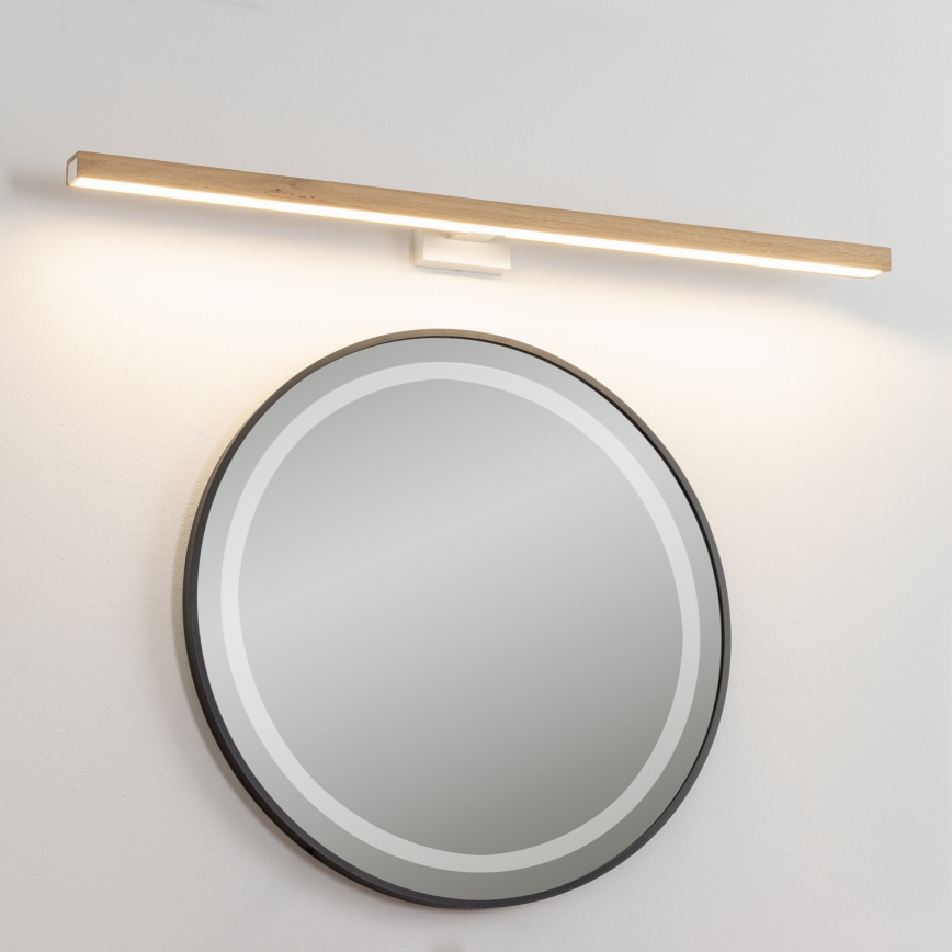Brilagi - LED Łazienkowe oświetlenie lustra WOODY MIRROR LED/15W/230V 90 cm IP44 dąb/biały