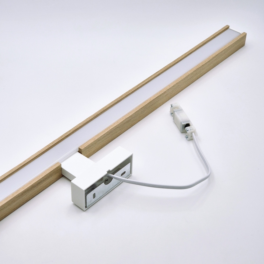 Brilagi - LED Łazienkowe oświetlenie lustra WOODY MIRROR LED/15W/230V 90 cm IP44 dąb/biały