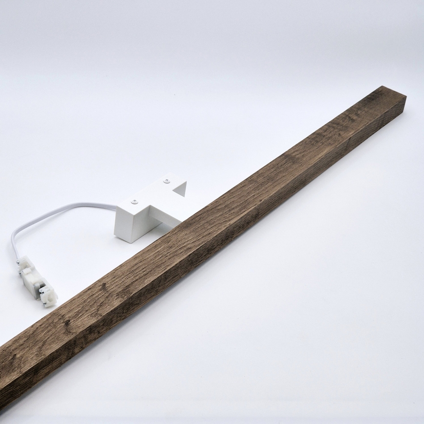 Brilagi - LED Łazienkowe oświetlenie lustra WOODY MIRROR LED/15W/230V 90 cm IP44 dąb orzech/biały