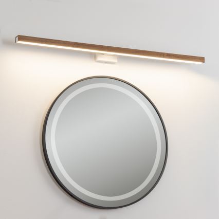 Brilagi - LED Łazienkowe oświetlenie lustra WOODY MIRROR LED/15W/230V 90 cm IP44 dąb wiśnia/biały