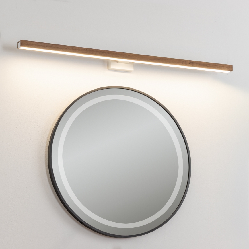 Brilagi - LED Łazienkowe oświetlenie lustra WOODY MIRROR LED/15W/230V 90 cm IP44 dąb wiśnia/biały