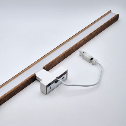 Brilagi - LED Łazienkowe oświetlenie lustra WOODY MIRROR LED/15W/230V 90 cm IP44 dąb wiśnia/biały