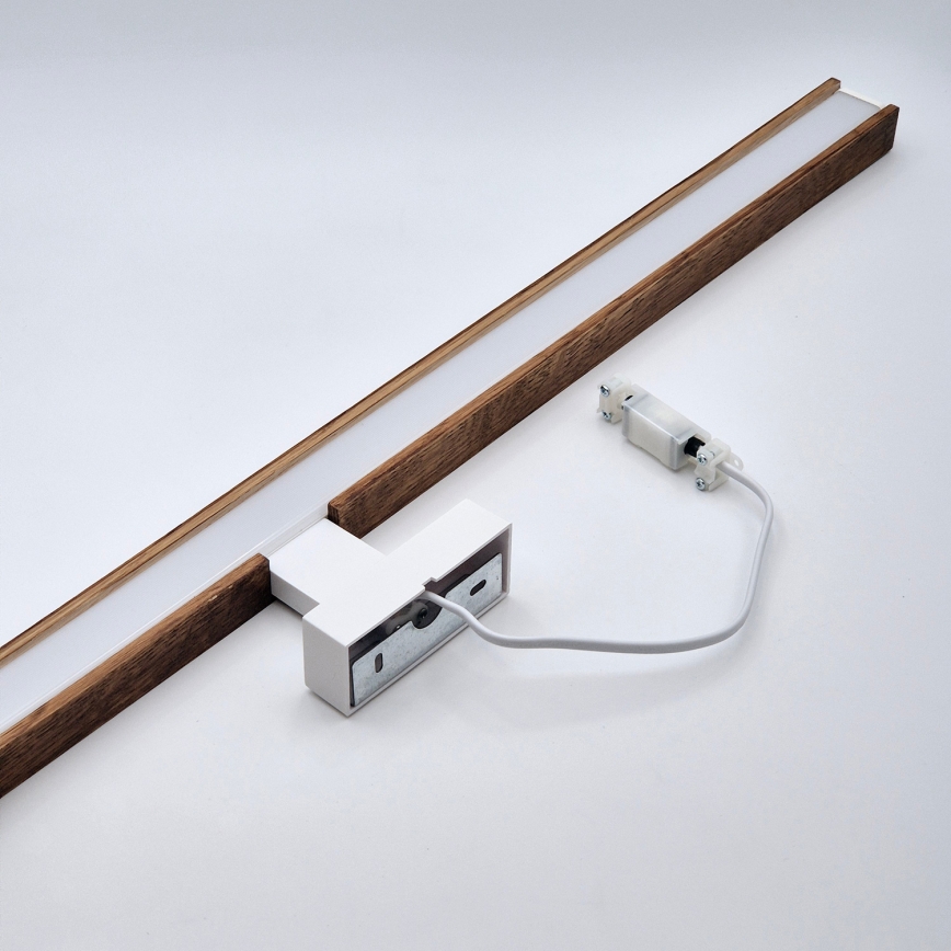 Brilagi - LED Łazienkowe oświetlenie lustra WOODY MIRROR LED/15W/230V 90 cm IP44 dąb wiśnia/biały