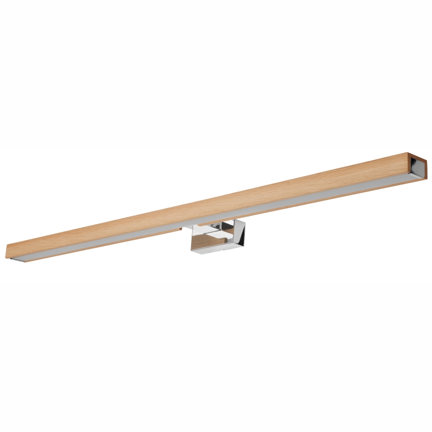 Brilagi - LED Łazienkowe oświetlenie lustra WOODY MIRROR LED/15W/230V 90 cm IP44 dąb/chrom błyszczący