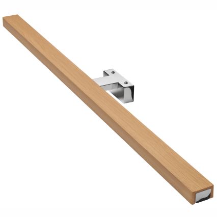 Brilagi - LED Łazienkowe oświetlenie lustra WOODY MIRROR LED/15W/230V 90 cm IP44 dąb/chrom błyszczący