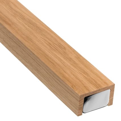Brilagi - LED Łazienkowe oświetlenie lustra WOODY MIRROR LED/15W/230V 90 cm IP44 dąb/chrom błyszczący