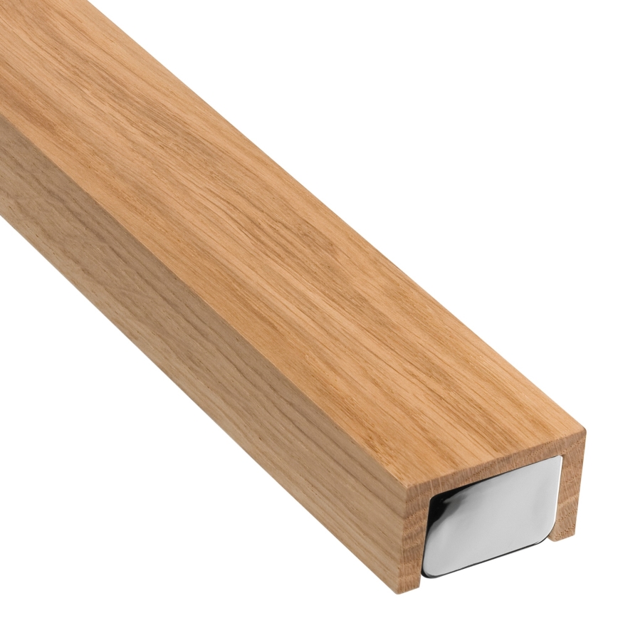 Brilagi - LED Łazienkowe oświetlenie lustra WOODY MIRROR LED/15W/230V 90 cm IP44 dąb/chrom błyszczący