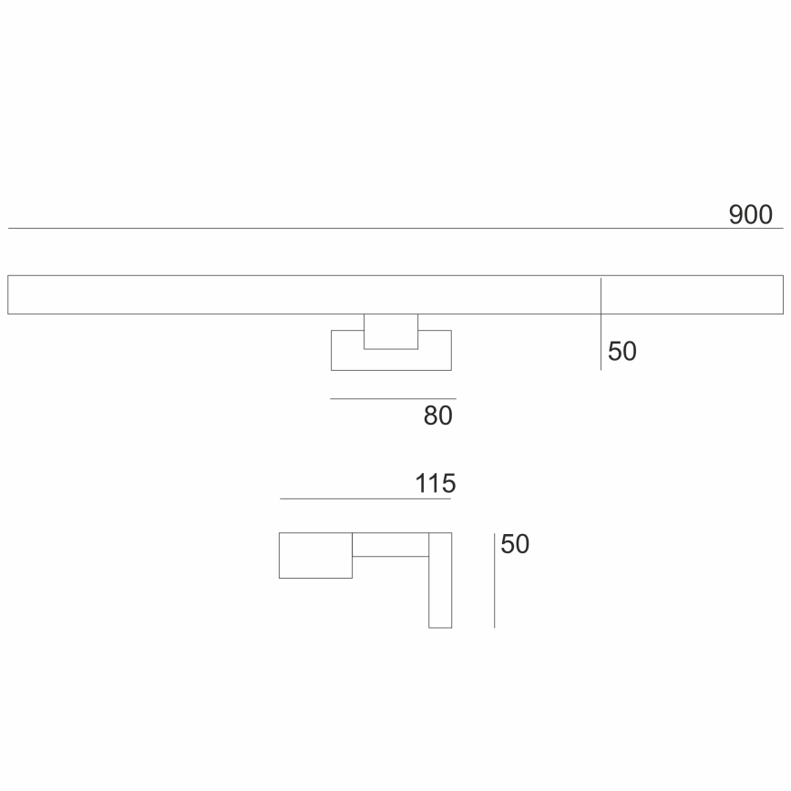 Brilagi - LED Łazienkowe oświetlenie lustra WOODY MIRROR LED/15W/230V 90 cm IP44 dąb/chrom błyszczący