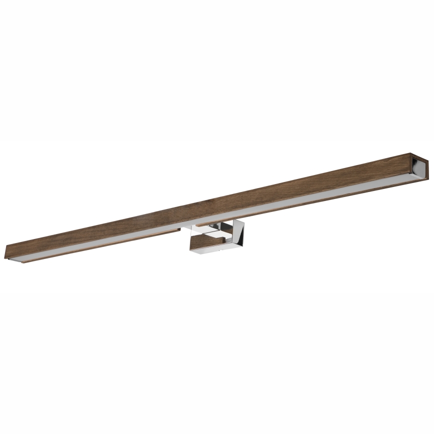 Brilagi - LED Łazienkowe oświetlenie lustra WOODY MIRROR LED/15W/230V 90 cm IP44 dąb orzech/chrom błyszczący