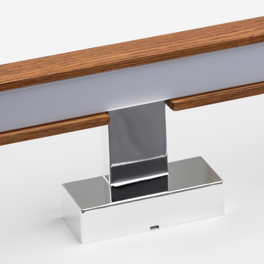 Brilagi - LED Łazienkowe oświetlenie lustra WOODY MIRROR LED/15W/230V 90 cm IP44 dąb wiśnia/chrom błyszczący