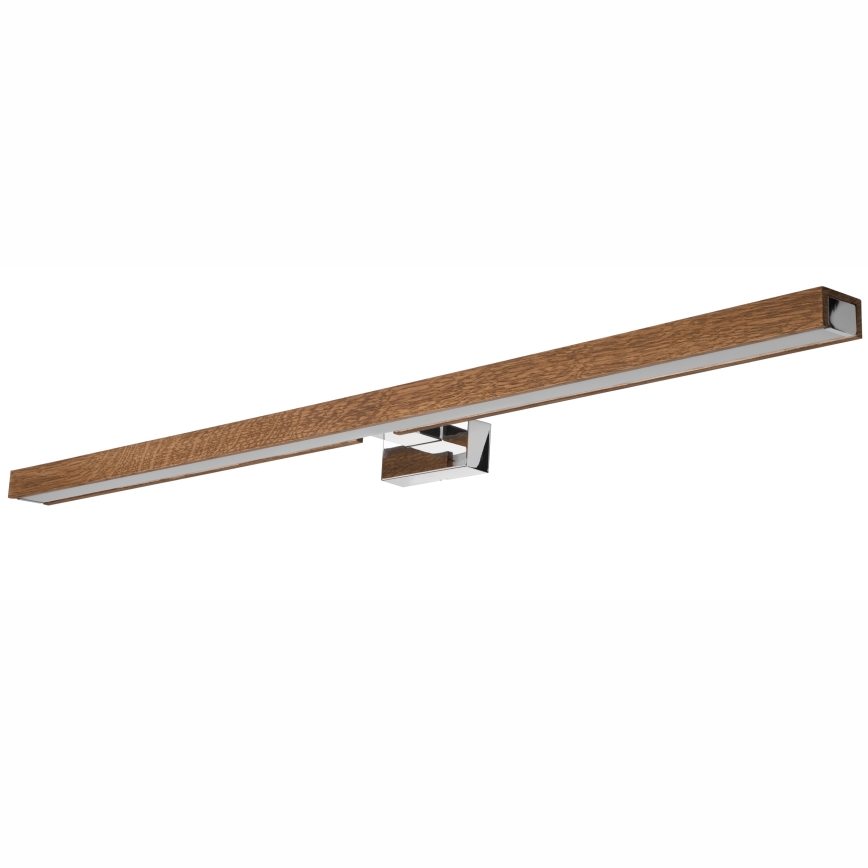 Brilagi - LED Łazienkowe oświetlenie lustra WOODY MIRROR LED/15W/230V 90 cm IP44 dąb wiśnia/chrom błyszczący