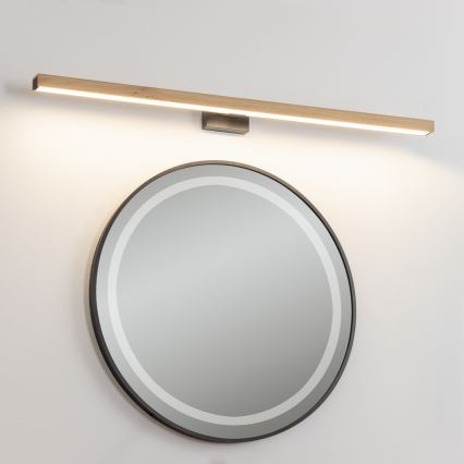 Brilagi - LED Łazienkowe oświetlenie lustra WOODY MIRROR LED/15W/230V 90 cm IP44 dąb/czarny
