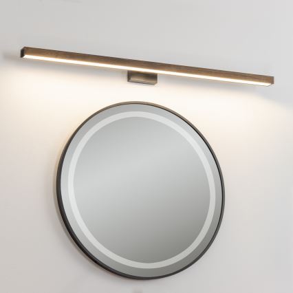 Brilagi - LED Łazienkowe oświetlenie lustra WOODY MIRROR LED/15W/230V 90 cm IP44 dąb orzech/czarny