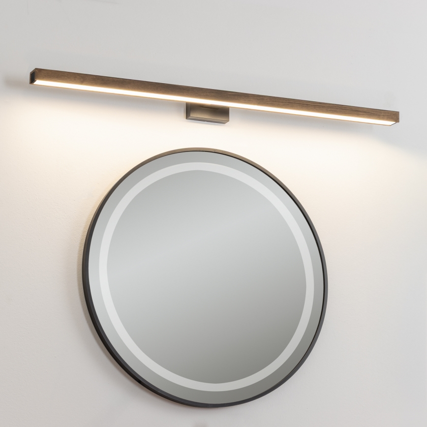 Brilagi - LED Łazienkowe oświetlenie lustra WOODY MIRROR LED/15W/230V 90 cm IP44 dąb orzech/czarny