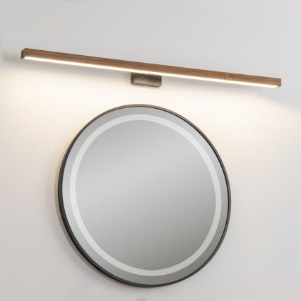 Brilagi - LED Łazienkowe oświetlenie lustra WOODY MIRROR LED/15W/230V 90 cm IP44 dąb wiśnia/czarny