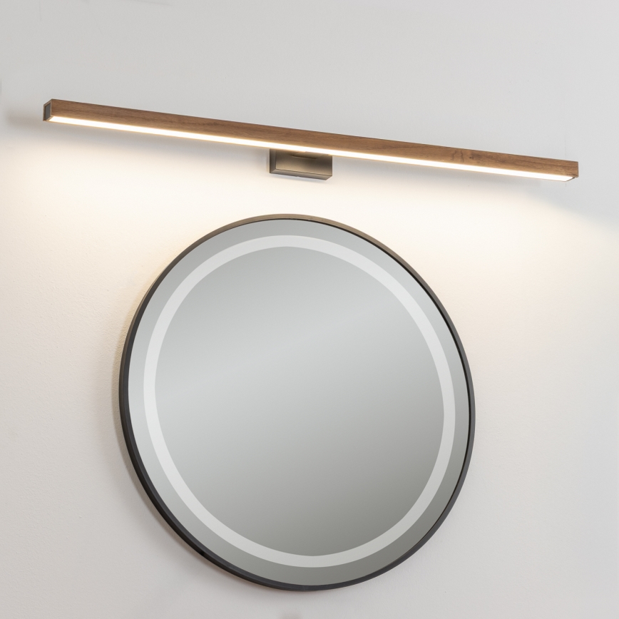 Brilagi - LED Łazienkowe oświetlenie lustra WOODY MIRROR LED/15W/230V 90 cm IP44 dąb wiśnia/czarny