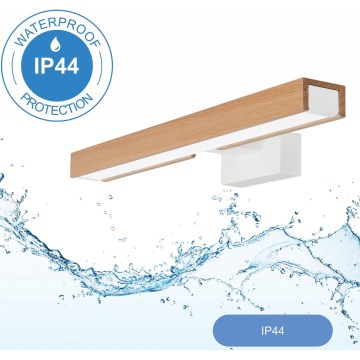 Brilagi - LED Łazienkowe oświetlenie lustra WOODY MIRROR LED/8W/230V 40 cm IP44 dąb/biały