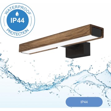 Brilagi - LED Łazienkowe oświetlenie lustra WOODY MIRROR LED/8W/230V 40 cm IP44 dąb orzech/czarny