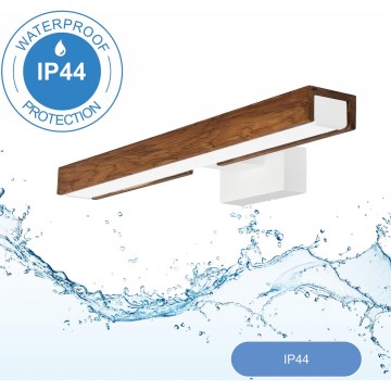 Brilagi - LED Łazienkowe oświetlenie lustra WOODY MIRROR LED/8W/230V 40 cm IP44 dąb wiśnia/biały