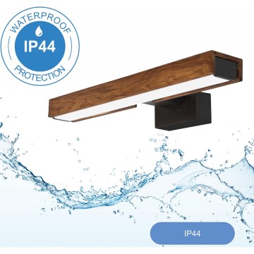 Brilagi - LED Łazienkowe oświetlenie lustra WOODY MIRROR LED/8W/230V 40 cm IP44 dąb wiśnia/czarny