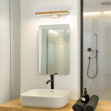 Brilagi - LED Łazienkowe oświetlenie lustra WOODY MIRROR LED/8W/230V 40 cm IP44 dąb/biały