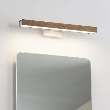 Brilagi - LED Łazienkowe oświetlenie lustra WOODY MIRROR LED/8W/230V 40 cm IP44 dąb orzech/biały
