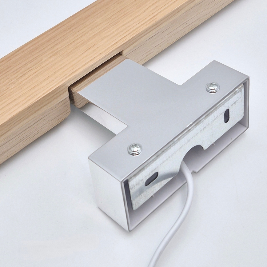Brilagi - LED Łazienkowe oświetlenie lustra WOODY MIRROR LED/8W/230V 40 cm IP44 dąb/chrom błyszczący