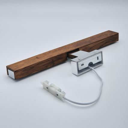 Brilagi - LED Łazienkowe oświetlenie lustra WOODY MIRROR LED/8W/230V 40 cm IP44 dąb wiśnia/chrom błyszczący
