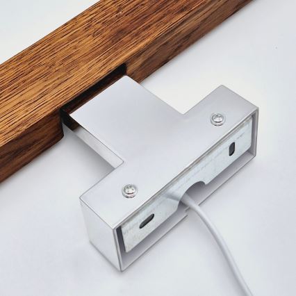 Brilagi - LED Łazienkowe oświetlenie lustra WOODY MIRROR LED/8W/230V 40 cm IP44 dąb wiśnia/chrom błyszczący