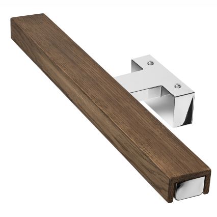 Brilagi - LED Łazienkowe oświetlenie lustra WOODY MIRROR LED/8W/230V 40 cm IP44 dąb orzech/chrom błyszczący
