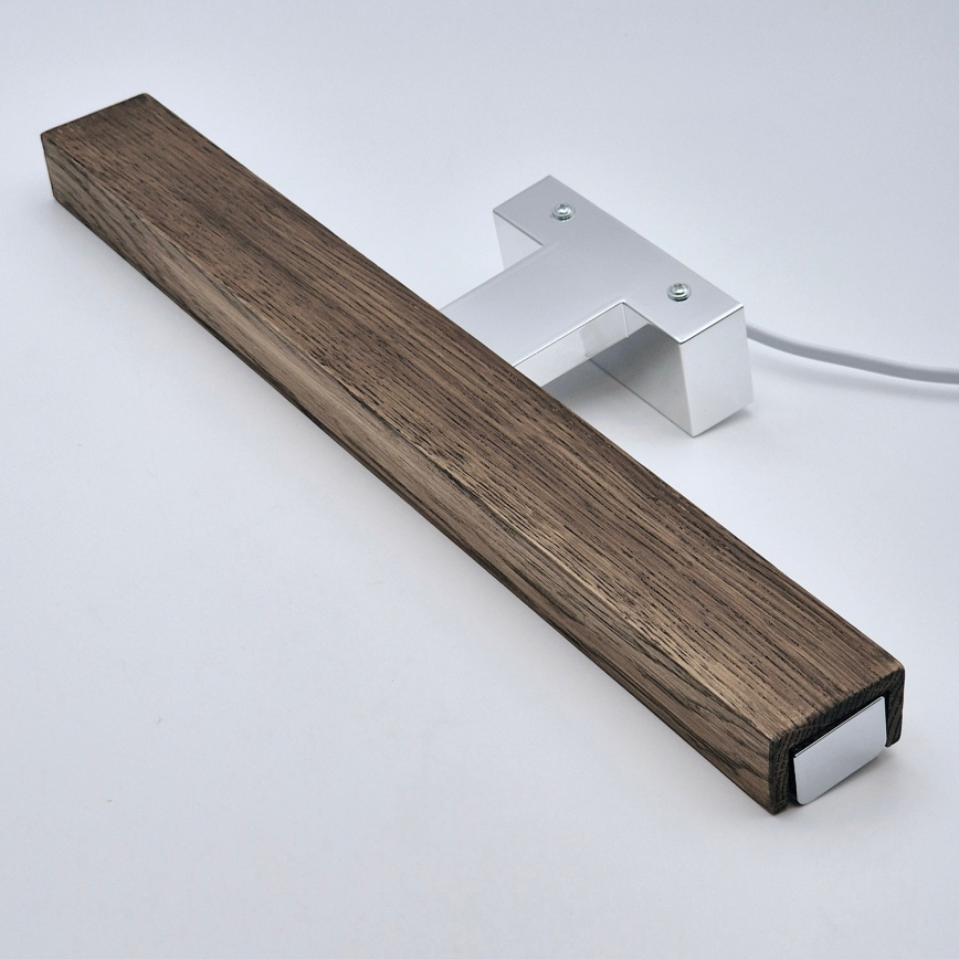 Brilagi - LED Łazienkowe oświetlenie lustra WOODY MIRROR LED/8W/230V 40 cm IP44 dąb orzech/chrom błyszczący