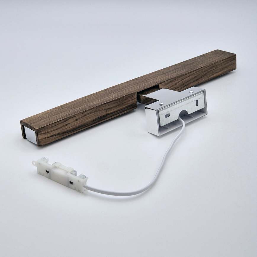 Brilagi - LED Łazienkowe oświetlenie lustra WOODY MIRROR LED/8W/230V 40 cm IP44 dąb orzech/chrom błyszczący
