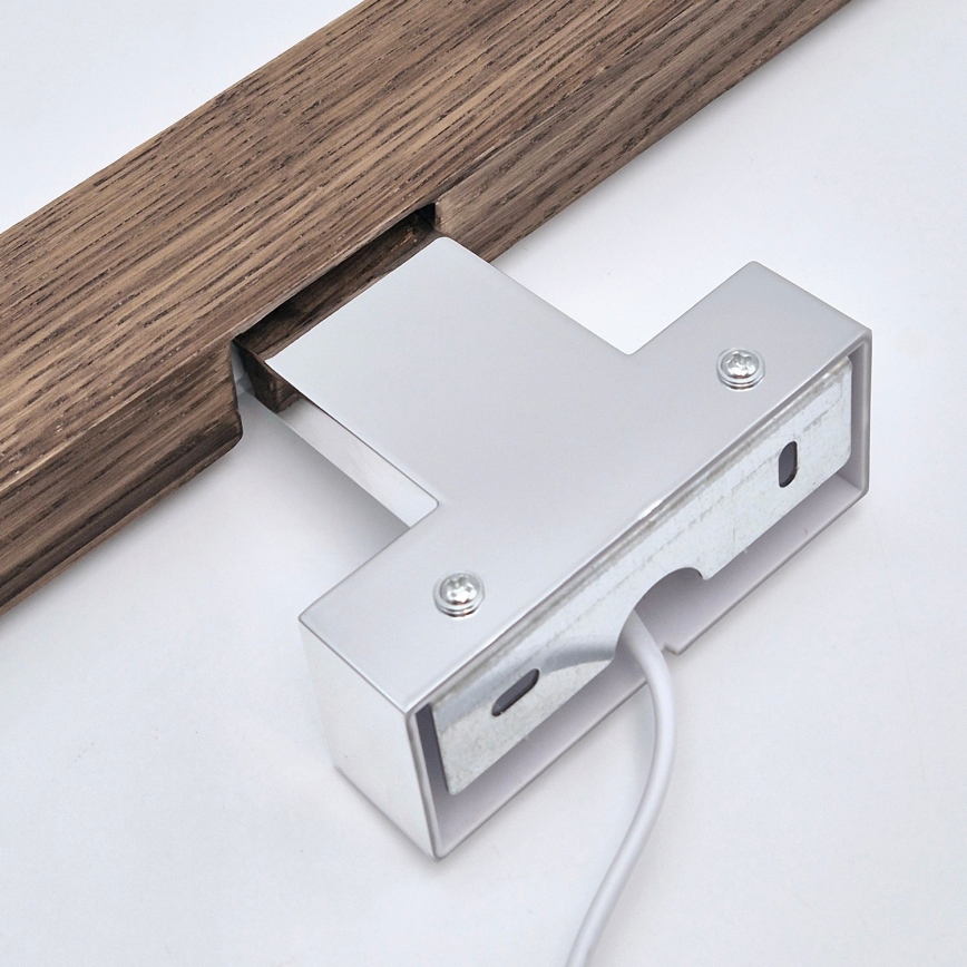 Brilagi - LED Łazienkowe oświetlenie lustra WOODY MIRROR LED/8W/230V 40 cm IP44 dąb orzech/chrom błyszczący