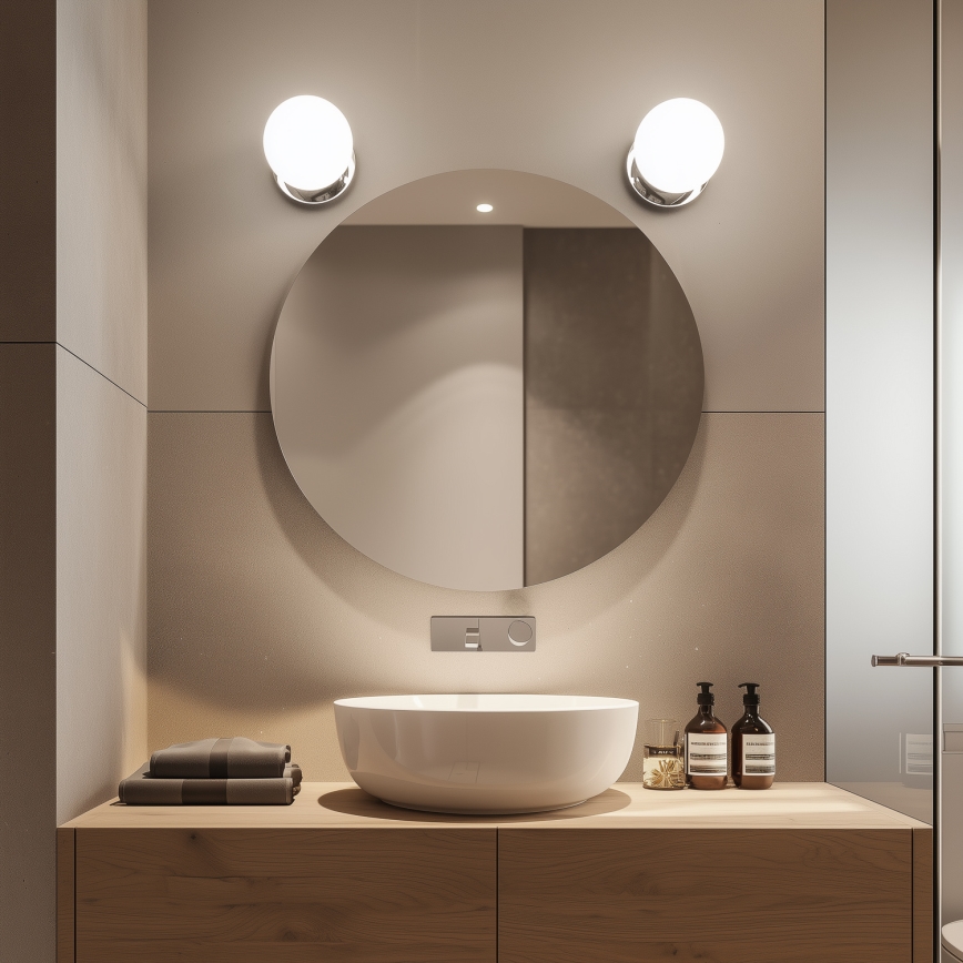 Brilagi - LED kinkiet łazienkowy BALL LED/6W/230V 3000/4000/6500K IP44 błyszczący chrom
