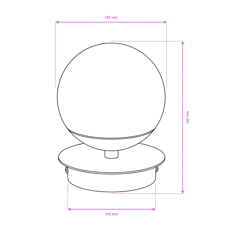 Brilagi - LED Kinkiet łazienkowy BALL LED/6W/230V 3000/4000/6500K IP44 złoty