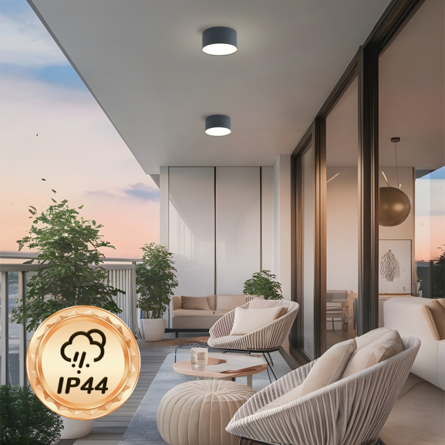 Brilagi - LED oprawa sufitowa do łazienki FORIS LED/14W/230V śr. 12 cm antracyt IP44