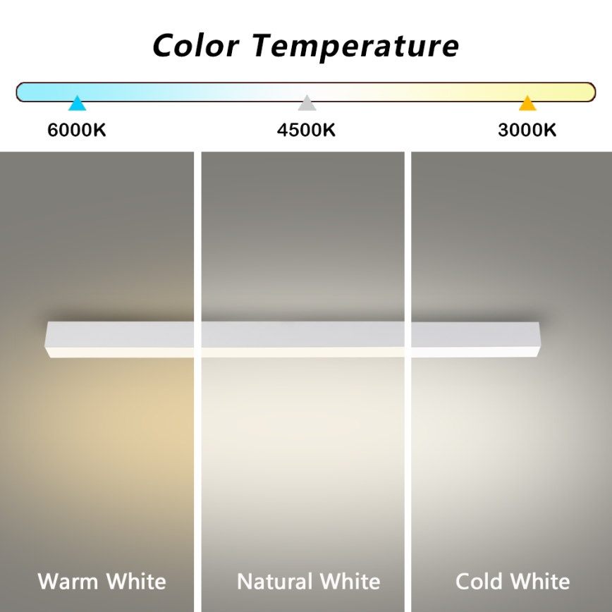 Brilagi - Plafon łazienkowy LED SLEEKLINE LED/40W/230V 3000/4500/6000K biały IP44