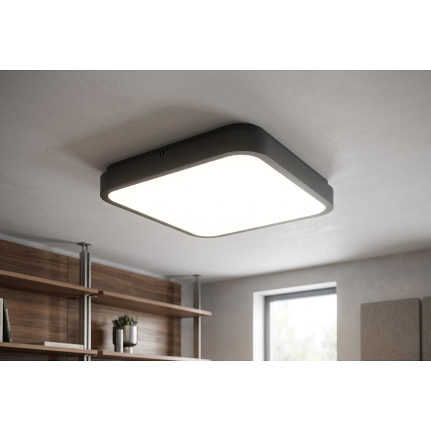 BRILAGI - LED łazienkowa lampa sufitowa ZENNA LED/36W/230V 41x41 cm IP44 czarna