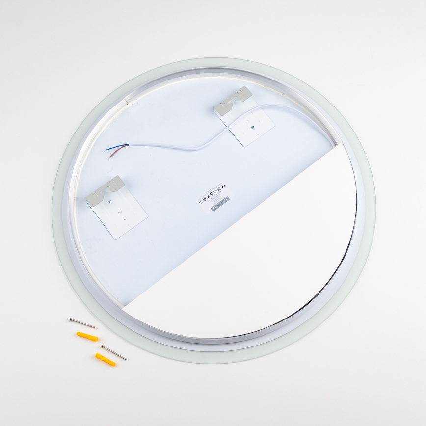 Brilagi - Lustro łazienkowe LED BERNATE LED/19W/230V śr. 60 cm srebrne IP44 CRI 90 ściemnialne + CCT