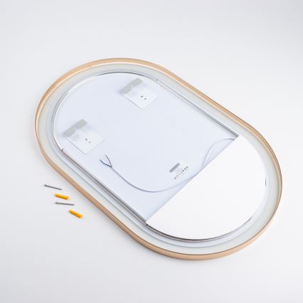 Brilagi - Lustro łazienkowe LED ERBA LED/25W/230V 50x80 cm złote IP44 CRI 90 ściemnialne + CCT