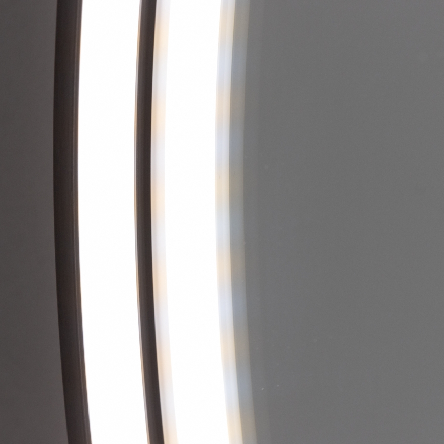 Brilagi - Lustro łazienkowe LED PALANZO LED/19W/230V Ø 60 cm czarne IP44 CRI 90 ściemnialne + CCT