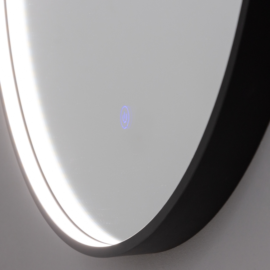 Brilagi - Lustro łazienkowe LED PALANZO LED/19W/230V Ø 60 cm czarne IP44 CRI 90 ściemnialne + CCT