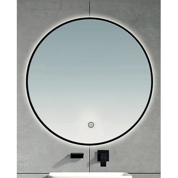 Brilagi - LED Lustro łazienkowe VENA BLACK LED/19W/230V, średnica 60 cm, IP44, CRI 90, ściemnialne, regulacja barwy światła (CCT)