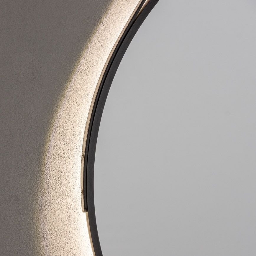 Brilagi - Lustro łazienkowe LED VERESE LED/19W/230V śr. 60 cm czarne IP44 CRI 90 ściemnialne + CCT