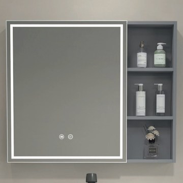 BRILAGI - LED lustrzana szafka łazienkowa z podświetleniem AVOLA SINGLE 75x70 cm