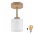 BRILAGI - LED Natynkowy żyrandol RETRO GLASS 1xE27/60W/230V śr. 10 cm beżowy/biały